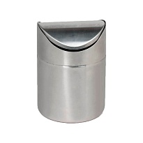 Урна для мусора 1,2 л настольная, с качающейся крышкой, нержавеющая сталь, матовая в Курске Урна для мусора 1,2 л настольная, с качающейся крышкой, нержавеющая сталь, матовая в Курске