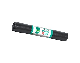 Мешки для мусора 160 л, черные, в рулоне 10 шт., ПВД, 25 мкм, 1100х800 мм, GRIFON, 101-031 в Курске