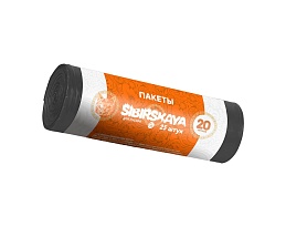 Мешки для мусора 20 л, черные, в рулоне 25 шт., ПНД, 6 мкм, 420х450 мм, SIBIRSKAYA, 101-001 S в Курске