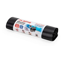 Мешки для мусора 120 л, черные, в рулоне 10 шт., ПНД, 14 мкм, 1100х700 мм, LAIMA, 601385 в Курске