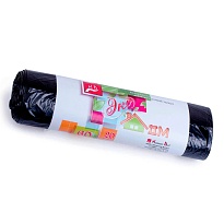 Мешки для мусора 60 л, черные, в рулоне 20 шт., ПНД, 7 мкм, 700х600 мм, Концепция Быта ЭкоДом, 601349 в Курске