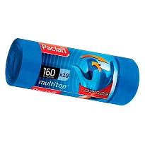 Мешки для мусора 160 л, с ушками, синие, в рулоне 10 шт., ПВД, 30 мкм, 1250х900 мм, PACLAN Multitop, 604064 в Курске Мешки для мусора 160 л, с ушками, синие, в рулоне 10 шт., ПВД, 30 мкм, 1250х900 мм, PACLAN Multitop, 604064 в Курске